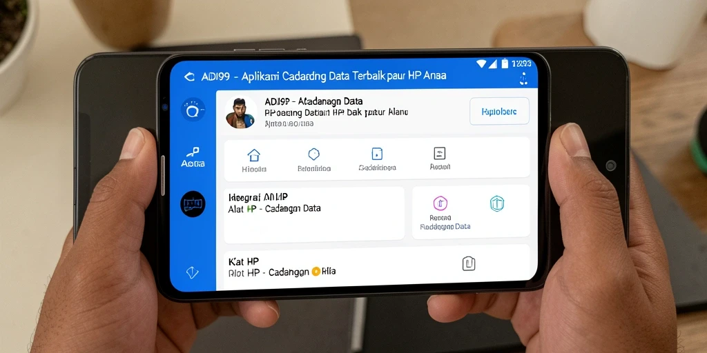 Antarmuka ADI99 yang ramah pengguna mendukung fungsi Cadangan Data.