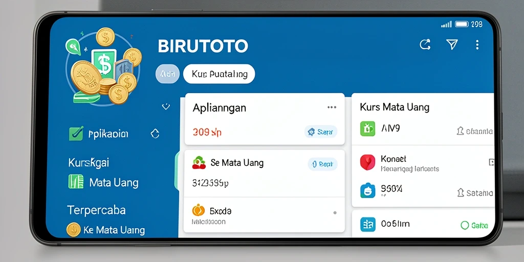 Tampilan antarmuka BIRUTOTO yang menampilkan kurs mata uang real-time.