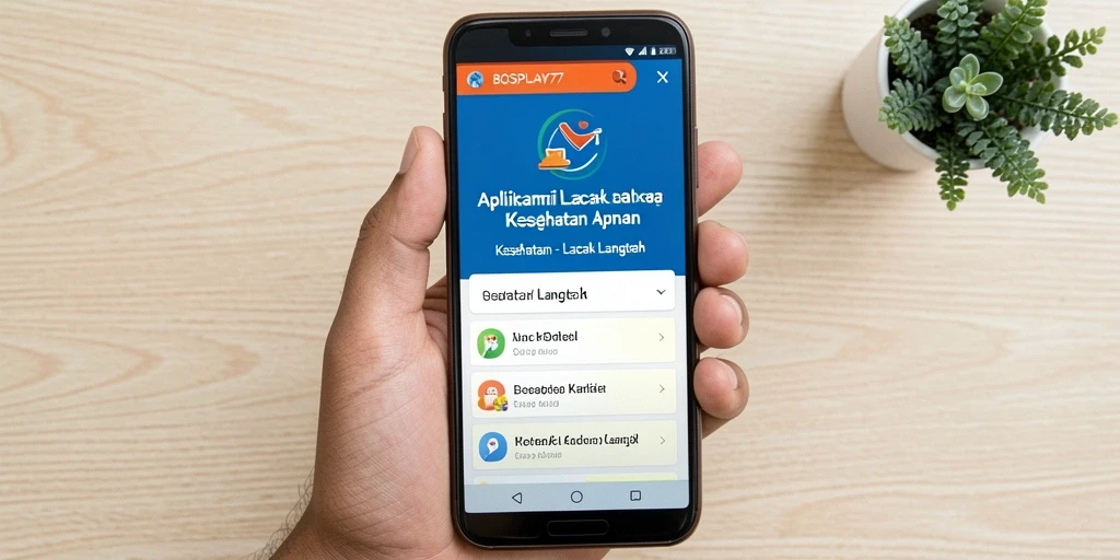 Antarmuka pengguna BOSPLAY77 menampilkan statistik langkah harian dengan jelas.