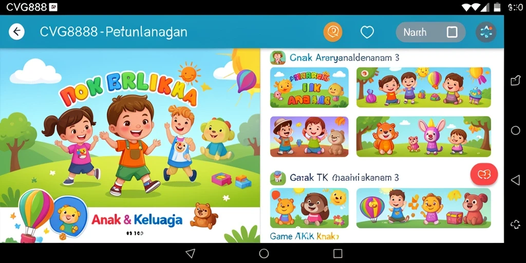 Antarmuka ceria dan permainan interaktif dalam CVG8888.