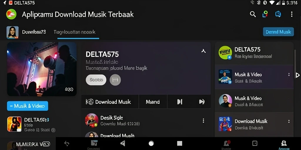 Tampilan antarmuka DELTA575 yang sederhana dan user-friendly.