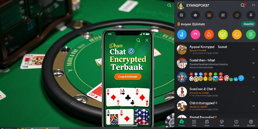 Antarmuka EYANGPOKER yang modern dan user-friendly untuk Chat Encrypted.