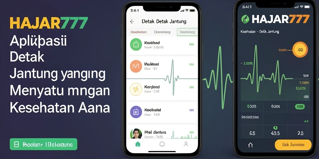 Antarmuka aplikasi Detak Jantung HAJAR777 yang informatif dan mudah digunakan.