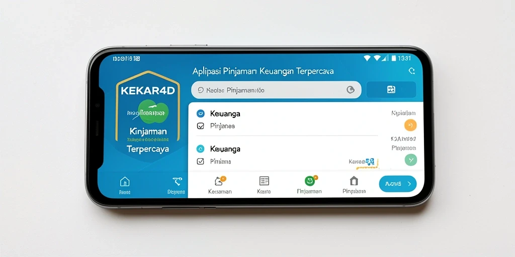 Antarmuka aplikasi KEKAR4D yang sederhana dan efisien untuk pengajuan pinjaman.