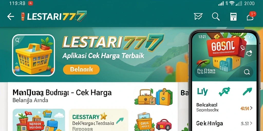 Tampilan antarmuka aplikasi Cek Harga LESTARI777 yang user-friendly.