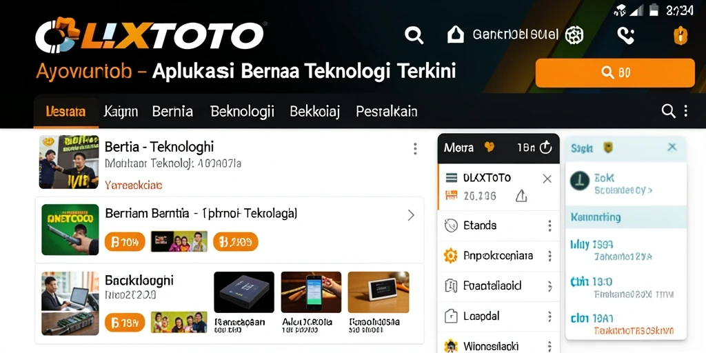 Tampilan antarmuka aplikasi OLXTOTO yang modern dan informatif.