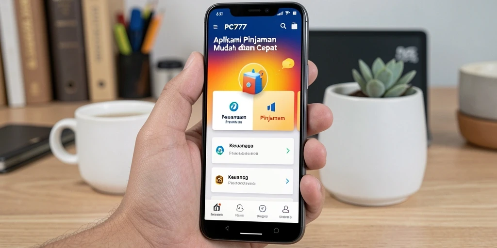 Tampilan antarmuka aplikasi PC777 yang sederhana dan intuitif.