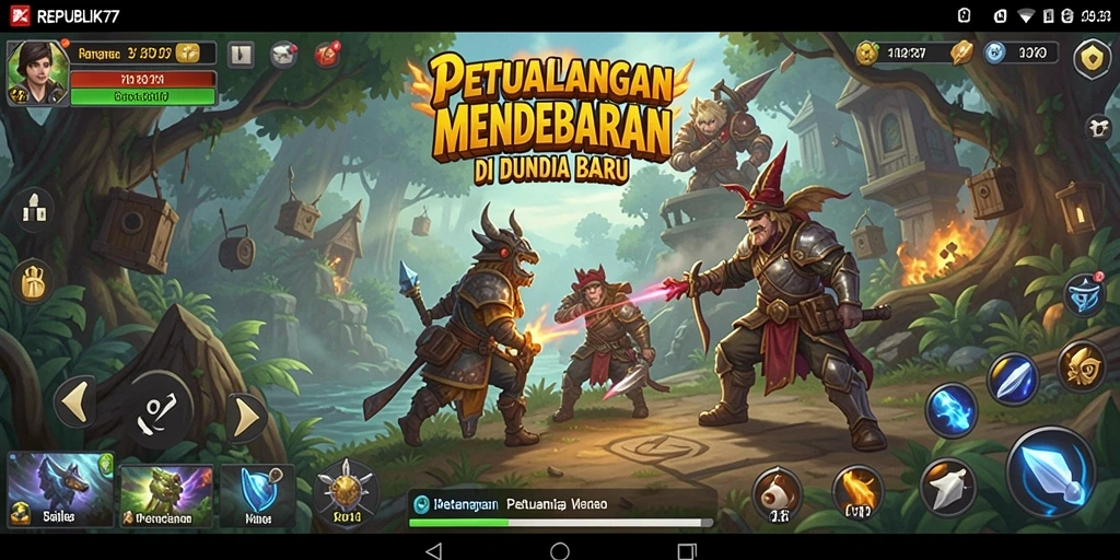 Tampilan antarmuka permainan REPUBLIK77 yang menarik dan interaktif.