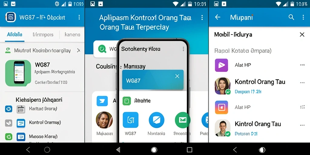 Tampilan antarmuka utama WG87 yang intuitif dan mudah digunakan.